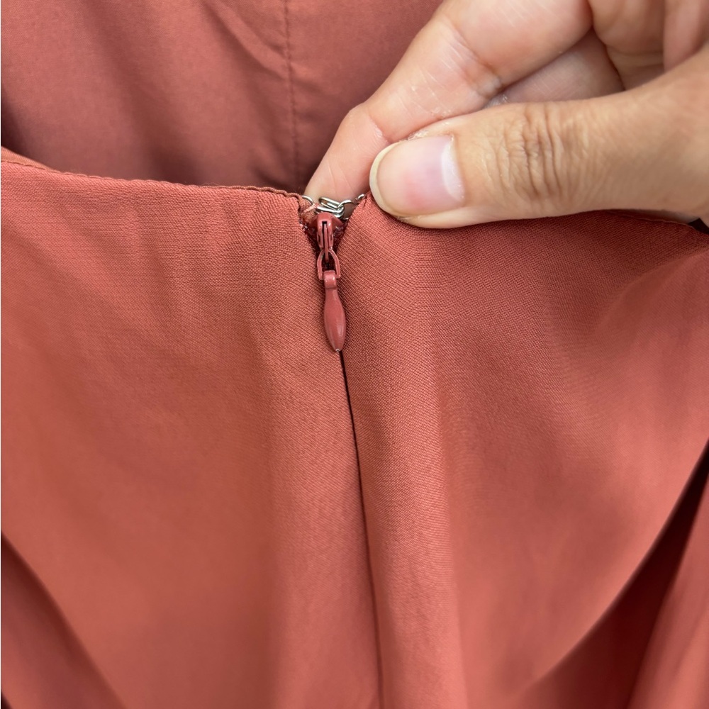 Lost April Sleeveless Jumpsuit with Back Straps in Terracotta - Picture 13 of 15